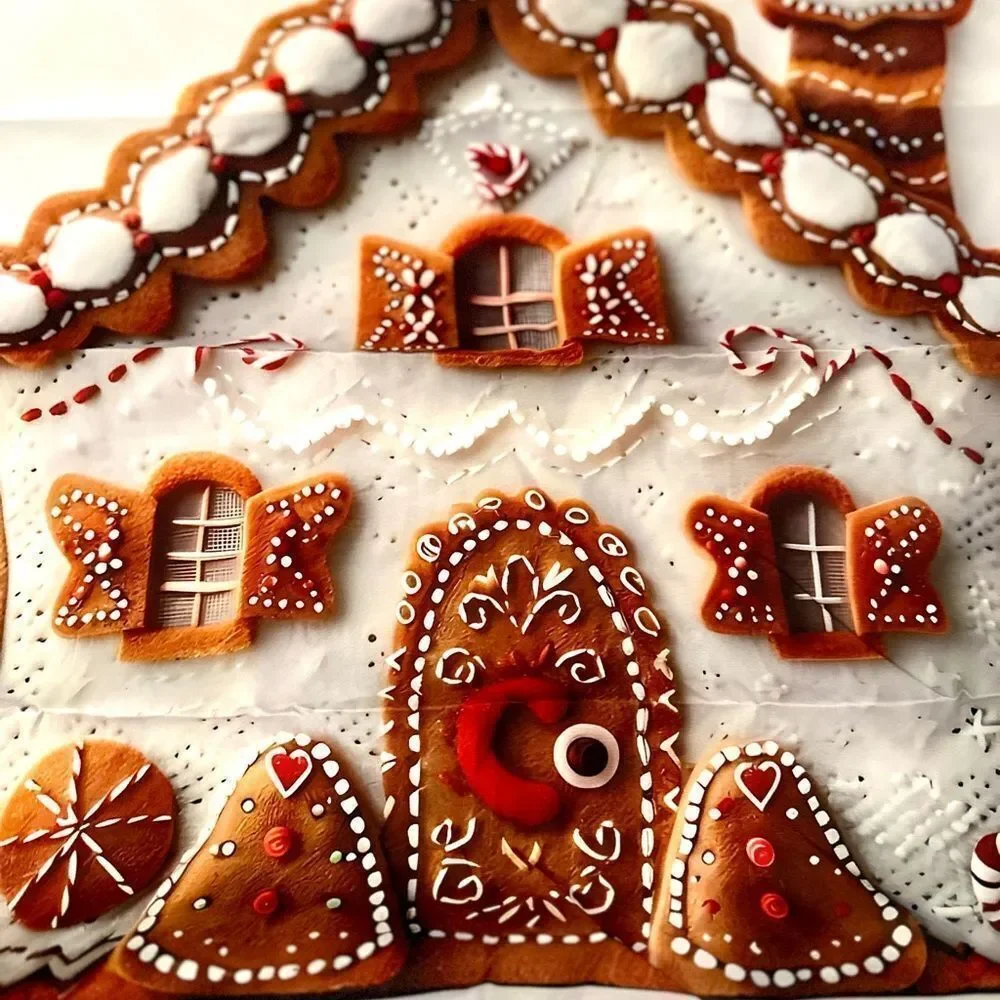 Gingerbread House Holiday Pillow Cover